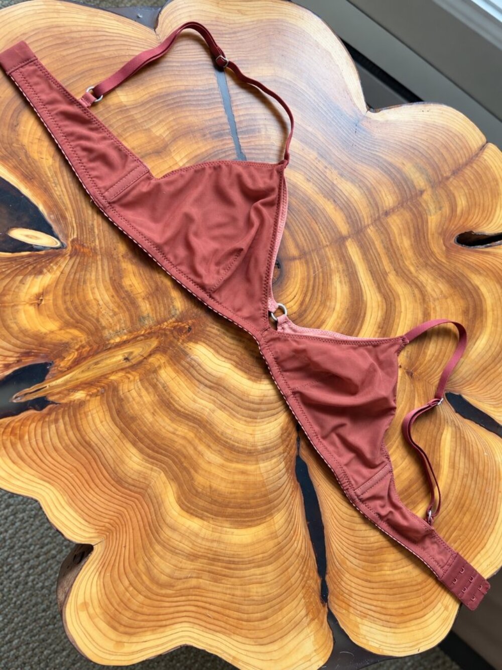 Understatement Dusty Rose Triangle Bralette - Picture 3 of 3